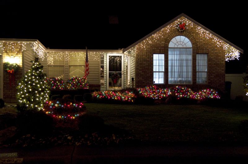 Christmas Lights Hanging in Olathe, KS